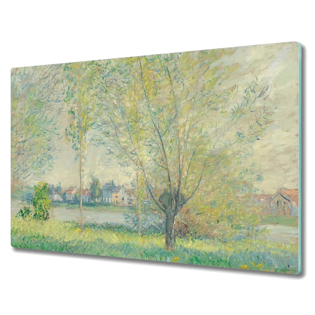 Coloray Herdabdeckplatte 80x52 cm Schneidebrett Kochplattenabdeckung Küchenbrett Hackbrett - Monet Weiden